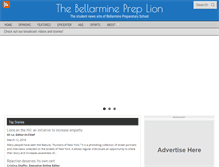Tablet Screenshot of bellarminelion.com